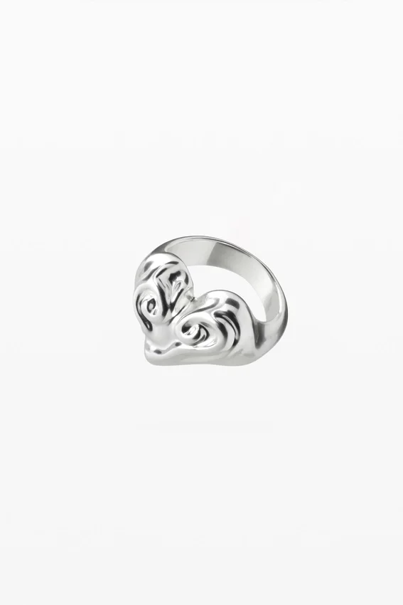Zalio versilberter Herzring Zalio versilberter Herzring