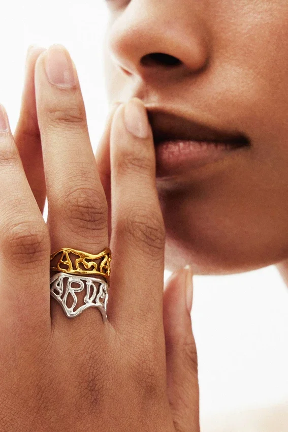 Zalio versilberter Ring mit Botschaft Zalio versilberter Ring mit Botschaft