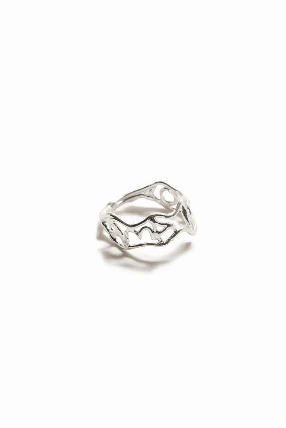 Zalio versilberter Ring mit Botschaft Zalio versilberter Ring mit Botschaft