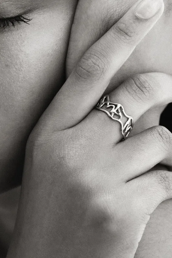 Zalio versilberter Ring mit Botschaft Zalio versilberter Ring mit Botschaft