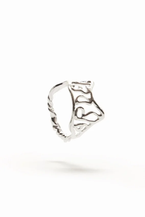 Zalio versilberter Ring mit Botschaft Zalio versilberter Ring mit Botschaft