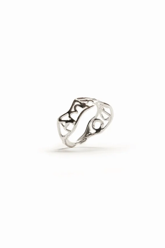 Zalio versilberter Ring mit Botschaft Zalio versilberter Ring mit Botschaft