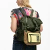 Zweifarbiger gewachster Voyager-Rucksack Zweifarbiger gewachster Voyager-Rucksack