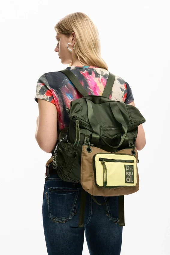 Zweifarbiger gewachster Voyager-Rucksack Zweifarbiger gewachster Voyager-Rucksack