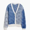 Zweifarbiger Strickcardigan Zweifarbiger Strickcardigan