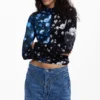 Zweifarbiges Blumen-T-Shirt Zweifarbiges Blumen-T-Shirt