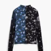 Zweifarbiges Blumen-T-Shirt Zweifarbiges Blumen-T-Shirt