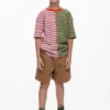 Zweifarbiges gestreiftes T-Shirt Zweifarbiges gestreiftes T-Shirt