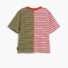 Zweifarbiges gestreiftes T-Shirt Zweifarbiges gestreiftes T-Shirt
