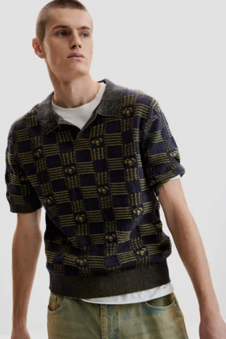 Zweifarbiges Poloshirt Zweifarbiges Poloshirt