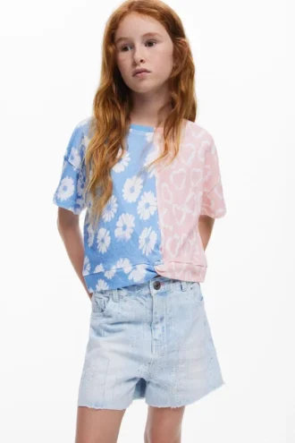 Zweifarbiges T-Shirt