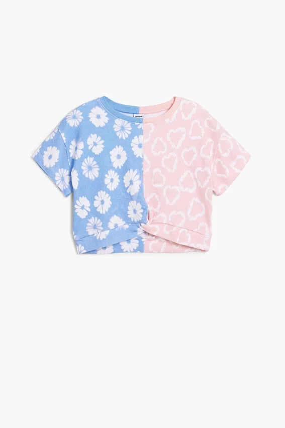 Zweifarbiges T-Shirt Zweifarbiges T-Shirt